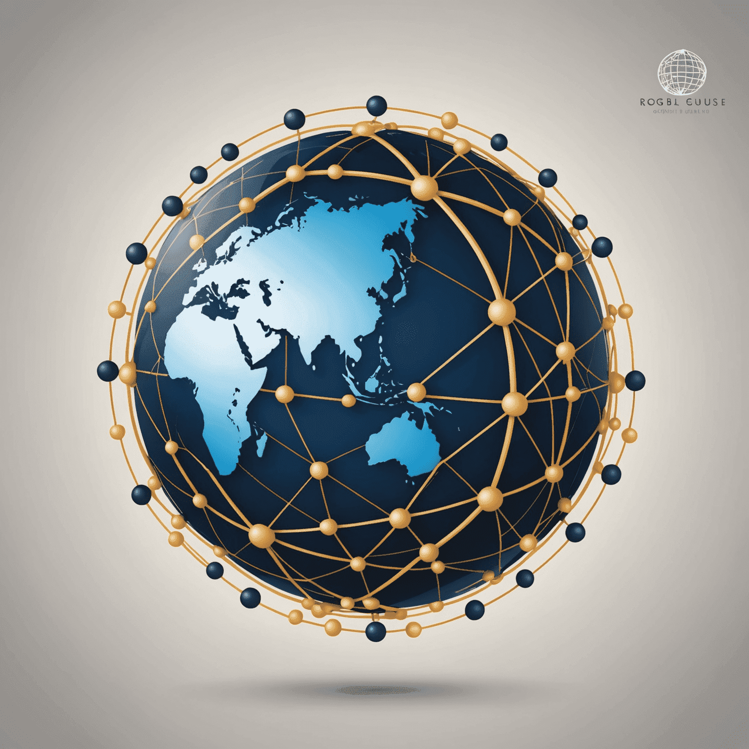 Consulting Agency Global logo featuring a stylized globe with interconnected nodes, symbolizing global business connections