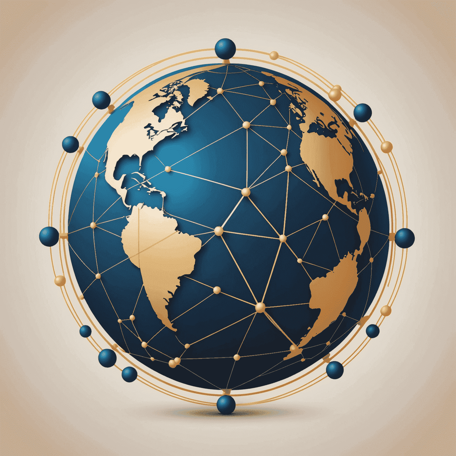 Consulting Agency Global logo featuring a stylized globe with interconnected nodes, symbolizing global business connections